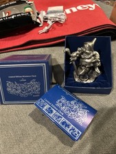 NEW in Box -Linden Miniature Pewter Clock - Snow White Dwarf  - Lmtd Ed. NOS