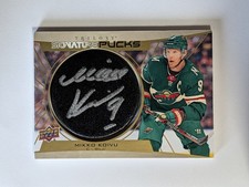2020-21 Upper Deck Trilogy Mikko Koivu Signature Auto Puck #SP-MK