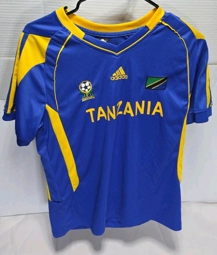 Adidas Tanzania National Team 2000s Futbol/Soccer Shirt Jersey Size XL Blue - Picture 15 of 15