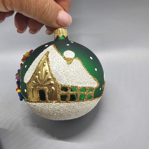 Polish Gallery Weihnachten 6 Ornament Winter Schnee handbemalt gold verziert 3D - Bild 14 von 19