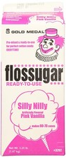 Gold Medal 3202 Pink Vanilla Flossugar, 1/2 Gallon Carton 
