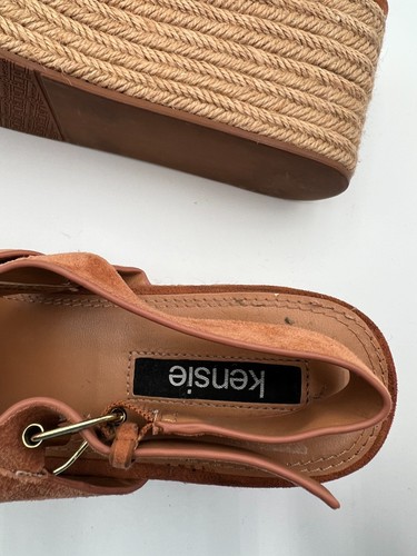Kensie Falisha Espadrille Sandals Brown Womens's Size 10M Leather Buckle - Picture 8 of 9