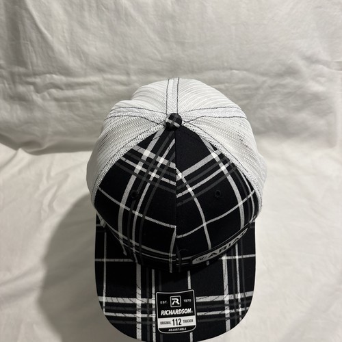 Berretto baseball uomo Ariat 112P maglia snap back logo Ariat nero a quadri Richardson - Foto 4 di 10
