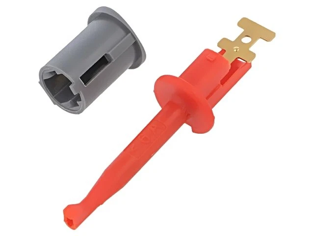 Pince à mesurer 6012-PRO-R crochet 6A 60VDC rouge Ber.Haut : max. 3,5 mm 30VA... - Photo 1/1