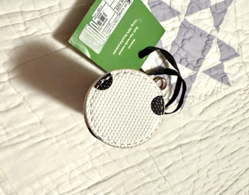 FREE SHIP NWT KATE SPADE TARGET WHITE BLACK POLKA DOTS LIPSTICK HOLDER BAG CHARM - Picture 7 of 7