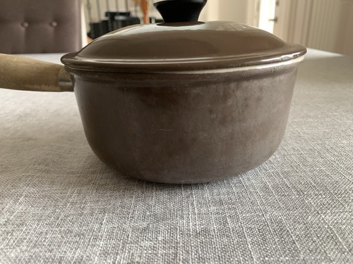 Vintage Le Creuset #16 Saucepan with Lid Brown Cast Iron France - Picture 10 of 12