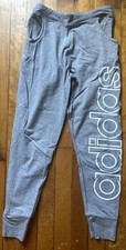 Girls Adidas Gray Leggings Joggers Pants Size Large 14