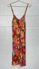 NEW Billabong Rebel Hearts Dark Floral Spaghetti Strap Midi Dress Women’s Medium