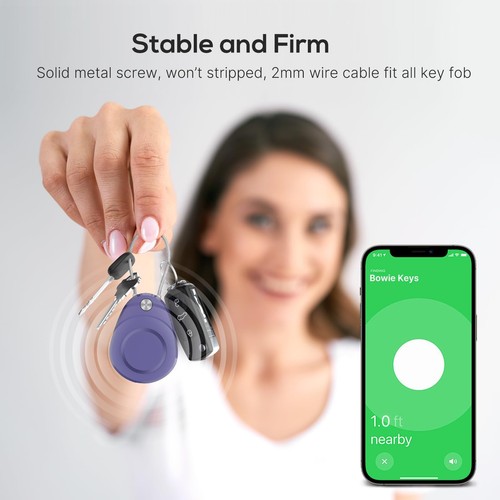 Waterproof AirTag Keychain Holder - Airtag Lock Case with Wire Cable Compatib... - 第 3/8 張圖片
