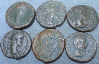 Lot of 6 Roman Bronze Coins
