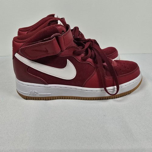 Nike Air Force 1 Mid '07 Team Red 315123-608 Leather Suede Sneakers Men Size 8 - Picture 4 of 14