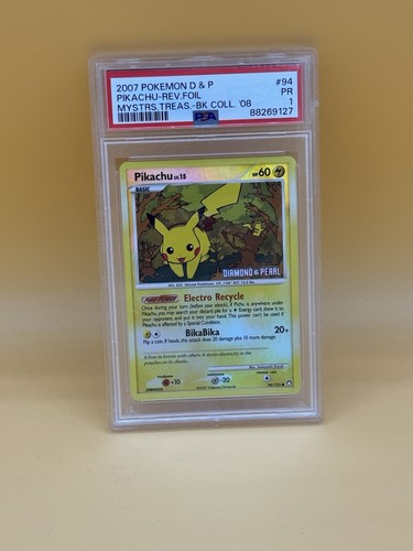 Pokémon Diamond & Pearl Mystery Treasures #94 2007 Pikachu Foil PSA - Imagen 2 de 3