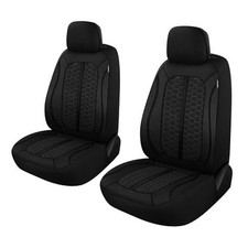 Breathable Premium Car Seat Covers  3D Air-Mesh Seat Covers for Front Set Black