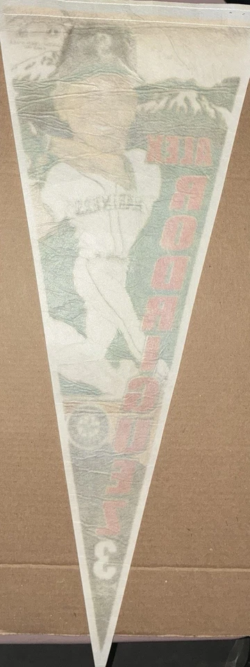 Banderín de fieltro vintage de los Seattle Mariners Alex Rodríguez MLB 1997 Foto 4 de 4