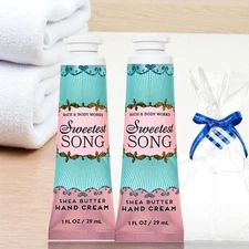 *New* 2PK ~ SWEETEST SONG~ Hand Cream ~ Bath & Body Works FREE Gift Bag