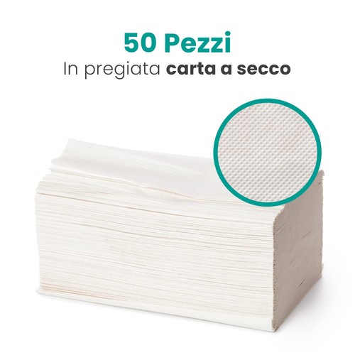 Salvietta In Carta A Secco Asciugamani monouso con Goffratura a S Mis 30x40 Cm - Foto 13 di 24