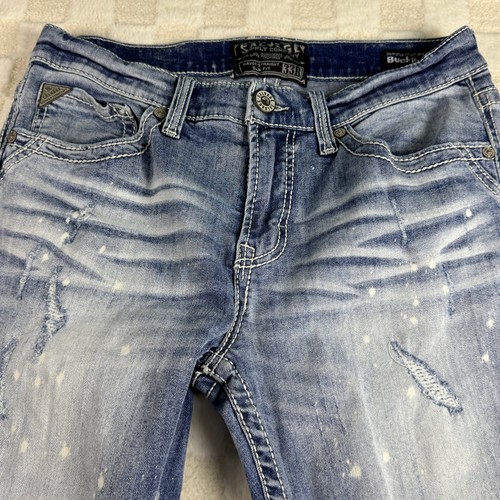 Salvage Supply Co Havoc Straight Slim Fit Jeans Distressed Denim Men's Size 33 - Picture 12 of 21