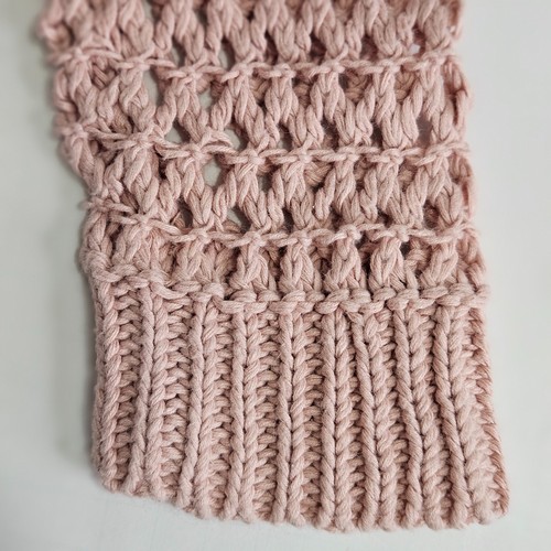 Suéter Pullover American Eagle Outfitters Mujer Medio Rubor Rosa Crochet Abierto - Imagen 9 de 10
