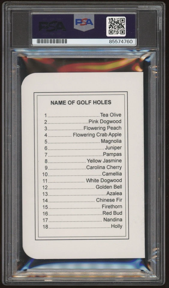 Adam Scott Signed Augusta Masters Scorecard PSA GEM MT 10 AUTO 2013 CHAMPION - Image 2 of 2