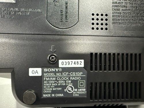 Sony Dream Machine AM/FM Clock Radio ICF-CS10iP Remote Antenna Aux Jack w/ Box - Bild 18 von 18