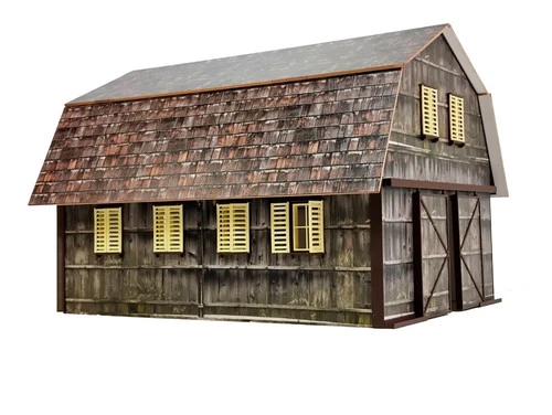 1:18 Scale Wooden Warehouse Garage Diorama Kit – Barn Display for Diecast Cars