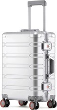 Aluminum 20 inch Suitcase Silver Carry On Luggage