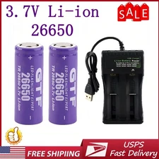 6000mAh Battery Rechargeable Cell Batteries For Flashlight Torch LIGHT Lot USA
