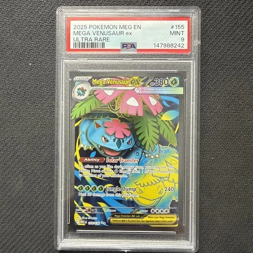 Pokemon 2025 Mega Evolution Ultra Rare #155 Mega Venusaur EX PSA 9