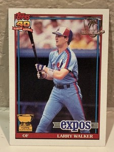 1991 Topps Desert Shield #339 Larry Walker Montreal Expos HOF EX E