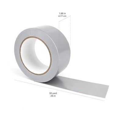 Amazon Basics strapazierfähiges Klebeband, 0,047 m Breite x 27,4 m Länge, silber