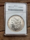1884 $1 Morgan Silver Dollar - Small Holder NGC MS 61