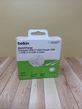Belkin BoostCharge 30W USB-C Wall Charger + USB-C Cable Fast Charging Foldable