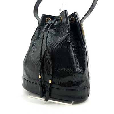 GUCCI Drawstring Bag Black Auth