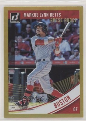 2018 Panini Donruss Variations Press Proof Gold 66/99 Mookie Betts #191 b9e