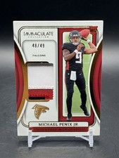 2024 Immaculate Remarkable Memorabilia MICHAEL PENIX JR RC Patch 48/49 FALCONS🔥