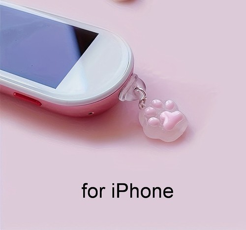 1PC Cute Cat Claw Phone Dust Plug Pendant For Phone Samsung Type-C Interface - Zdjęcie 9 z 13