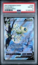 2021 POKEMON SWORD & SHIELD FUSION STRIKE #245 FULL ART/CELEBI V PSA 8