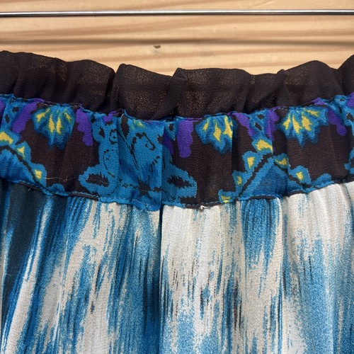 Umgee Maxi Skirt 1XL Elastic Waist Pull On Ivory Blue Brown Purple Geo Boho B183 - Picture 5 of 13