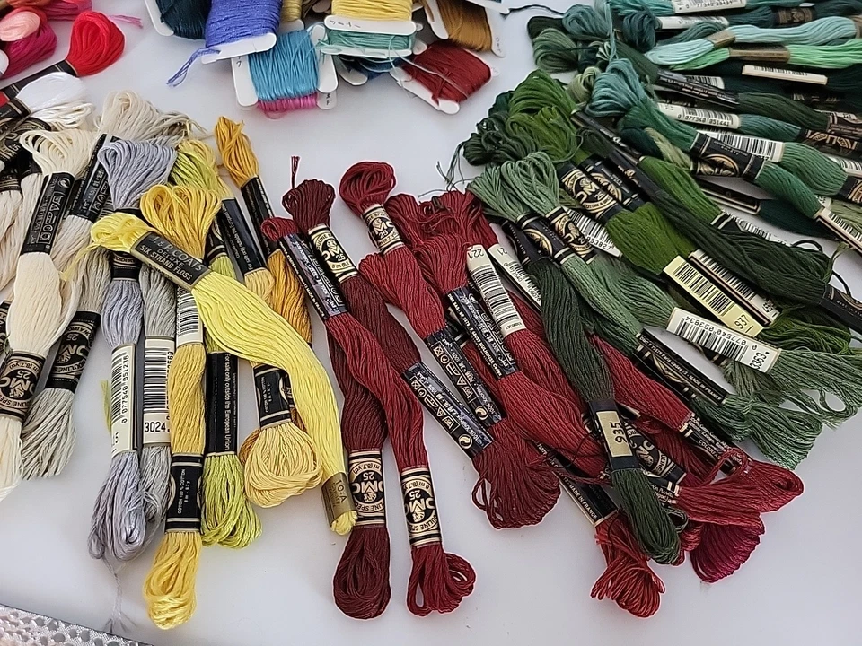 Lot Of 200 DMC Cotton Embroidery Floss Thread- Several Colors - Image 2 of 4