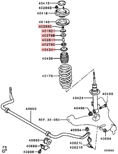 Front Shock Absorber Bush Kit for Mitsubishi L200 KK4T Series 5 2.4 - Picture 2 of 6