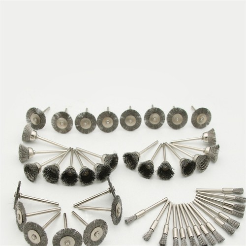 45PCS Edelstahl Drahtbürste Set für Dremel Rotationswerkzeug Matrize Schleifer Flach - Bild 2 von 5