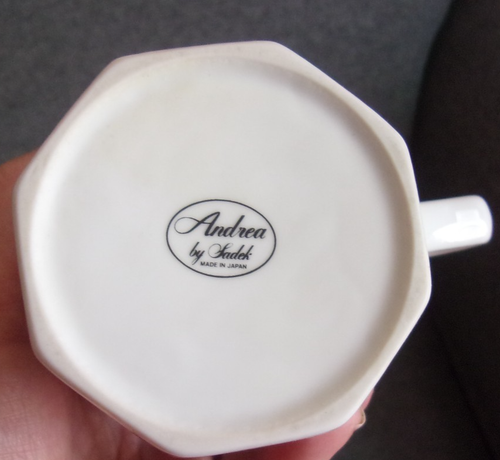 Vintage 80s Floral Mug Andrea by Sadek Made in Japan Tea Cup - Picture 4 of 4
