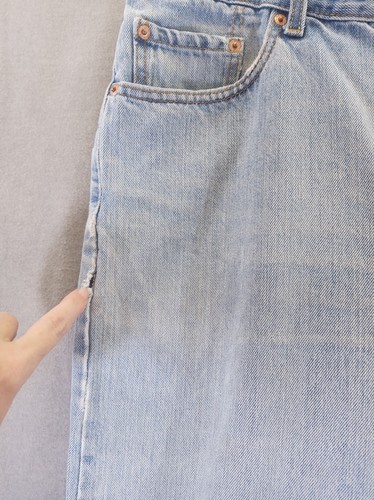 Levis 505 Jeans Herren 36 x 30 Denim Blau Regular Fit Classic Cotton Faded - Bild 10 von 23