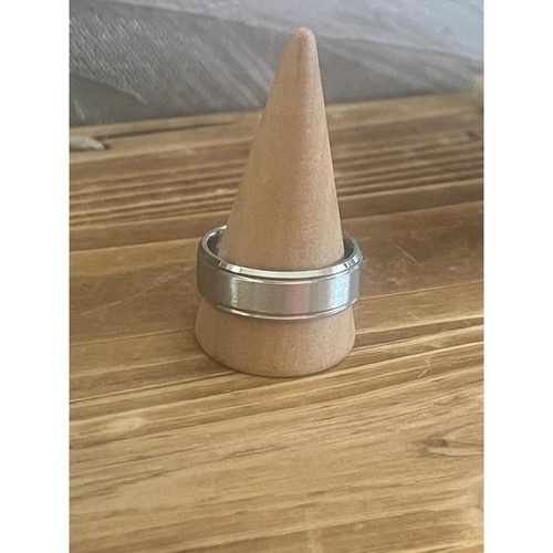 Nueva Banda de Tungsteno Plata - Acabado Cepillado - Acanalada - Anillo Unisex 8mm Ancho -Talla 10 - Imagen 6 de 8