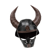 Gehörnter Wikingerhelm, Helm für Erwachsene mit Hörnern für Kostümpartys,