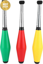 Juggling Bats Pins Set, Stick Performances Props and Toy Loop Grip Training Jugg