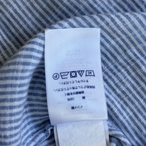 Blusa Top Mujer Chaps Azul Blanco Rayas Mangas Campana 3/4 Talla Grande - Imagen 13 de 14