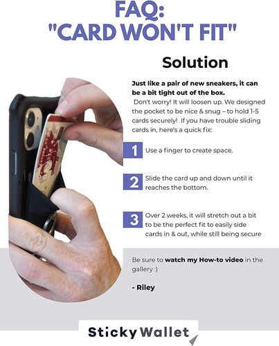 Stick-On Spandex Phone Wallet: Double Pocket Card Holder + Grip Strap (4 Pack) - Picture 9 of 9