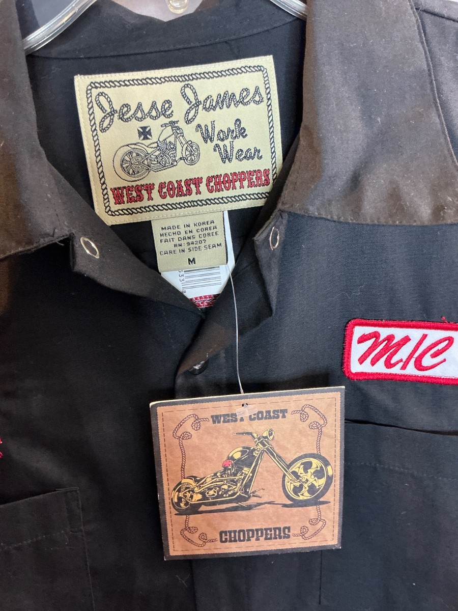 Vintage Jesse James Work Wear West Coast Choppers Shop Shirt M NWT