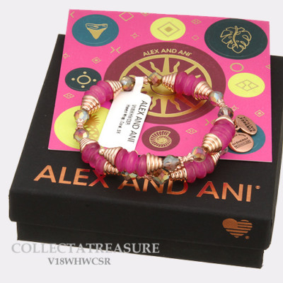 Authentic Alex and Ani Haven, Coral Shiny Rose Bangle Wrap